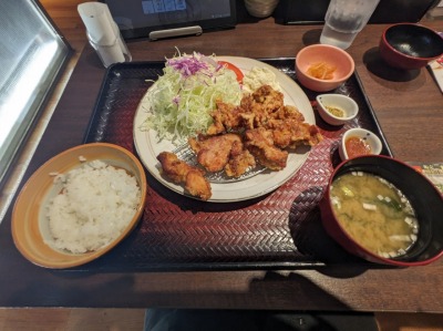 <大戸屋>香味唐揚げ定食 松江駅の定食--大戸屋 イオン松江店