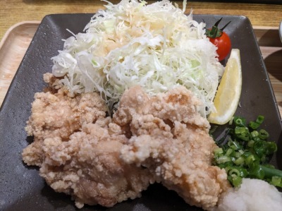 <夢庵>若鶏の竜田揚げ定食 信濃吉田駅周辺の和食ファミレス--夢庵 長野若槻店