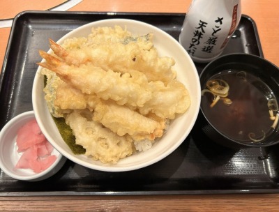 <和食さと>天丼 河内天美駅のファミレス--和食さと 松原三宅店
