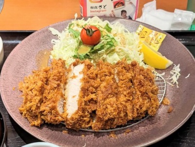 <和食さと>厚切りロースとんかつ 河内天美駅のファミレス--和食さと 松原三宅店