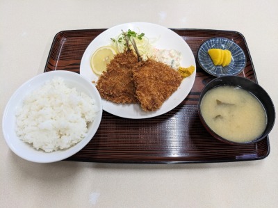 <浜食堂>あじフライ定食 追浜駅の定食--浜食堂