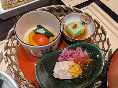 <かごの屋>鰻せいろと夏の籠盛り3種セット 姫路駅の和食--かごの屋 姫路市民会館前店