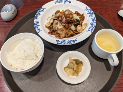 <バーミヤン>ホイコーロウ定食 田無駅周辺の中華--バーミヤン 西東京田無店