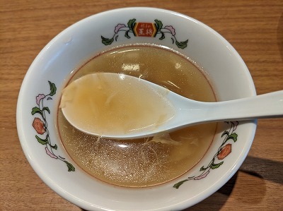<餃子の王将>玉子スープ 尼ヶ辻駅周辺の中華--餃子の王将 奈良都跡店