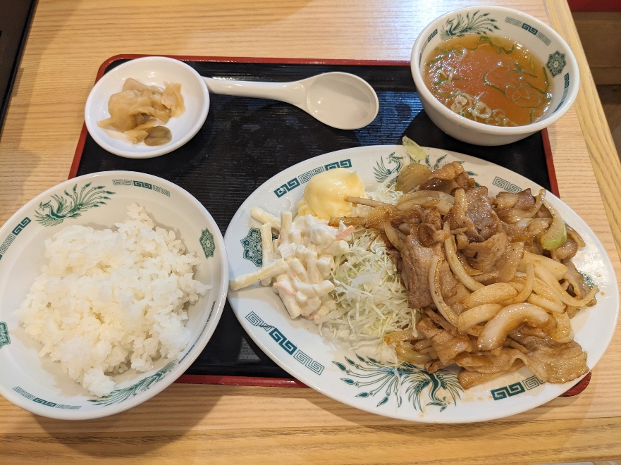 <日高屋>しょうが焼き定食 矢向駅周辺の中華--日高屋 矢向店