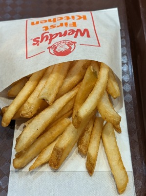 <ウェンディーズ・ファーストキッチン>ポテト 代々木駅周辺のハンバーガー--ウェンディーズ・ファーストキッチン 代々木駅前店