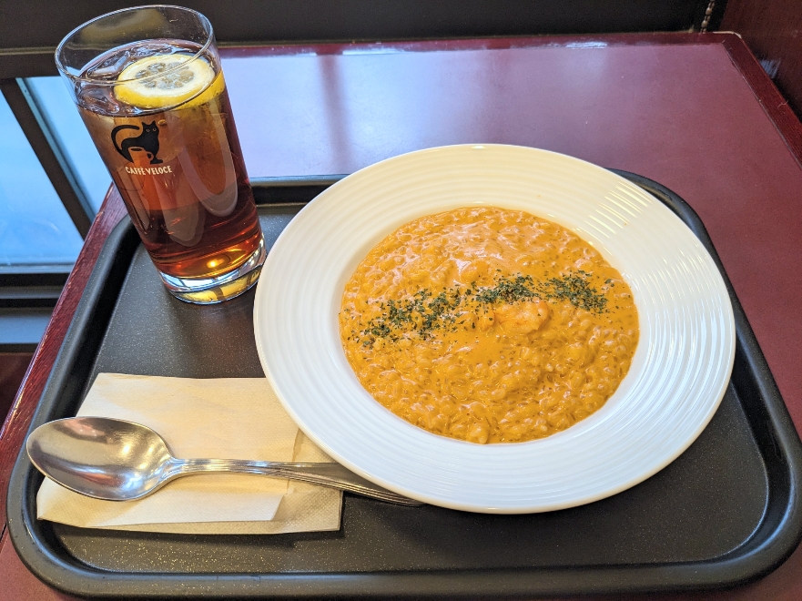 <カフェ・ベローチェ>海老のトマトクリームリゾット 駒沢大学駅周辺のカフェ--カフェ・ベローチェ 駒沢店