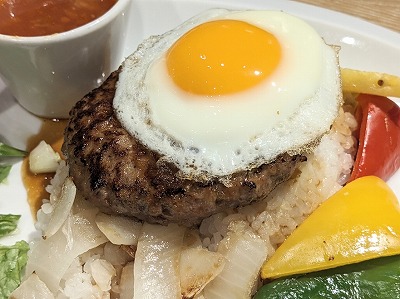 <むさしの森珈琲>ロコモコTERIYAKIソース 千鳥町駅周辺のカフェ--むさしの森珈琲 久が原店