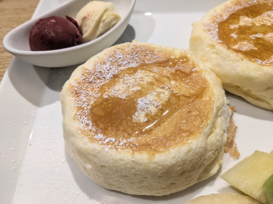 <むさしの森珈琲>リコッタパンケーキ 仙川駅周辺のカフェ--むさしの森珈琲 仙川店