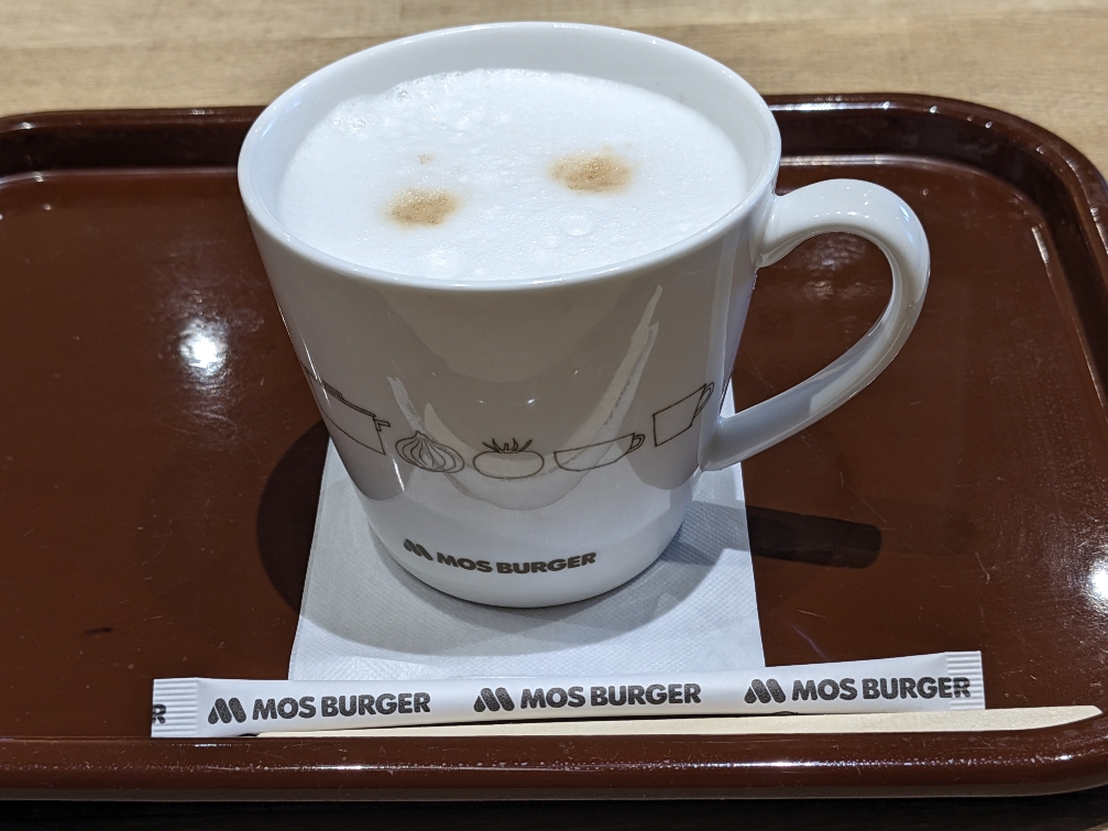 <モスバーガー>カフェラテ 帯広駅周辺のハンバーガー--モスバーガー 帯広大通り店