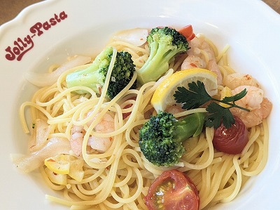 <ジョリーパスタ>エビブロッコリーペペロンチ−ノ 野幌駅周辺のイタリアン--ジョリーパスタ 江別店