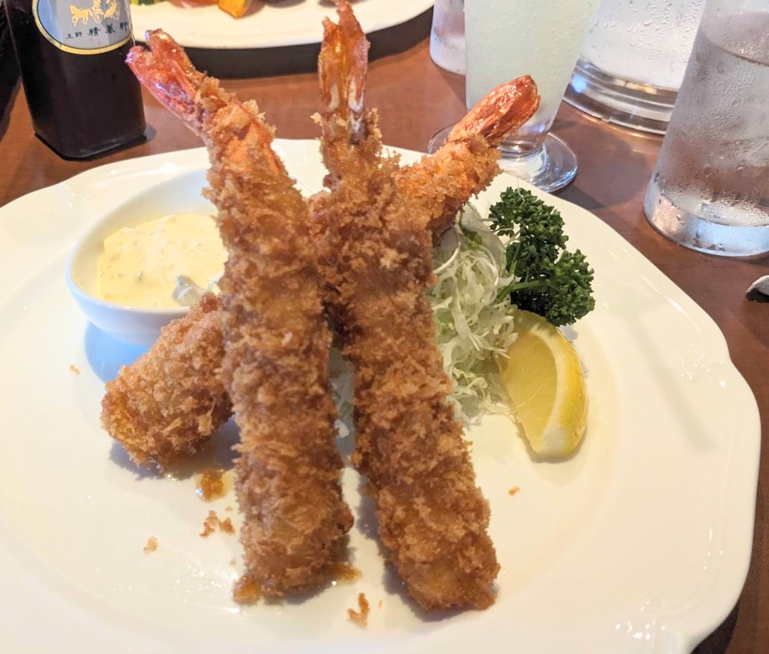 <上野精養軒>海老フライタルタルソース添え 上野駅周辺の洋食--上野精養軒
