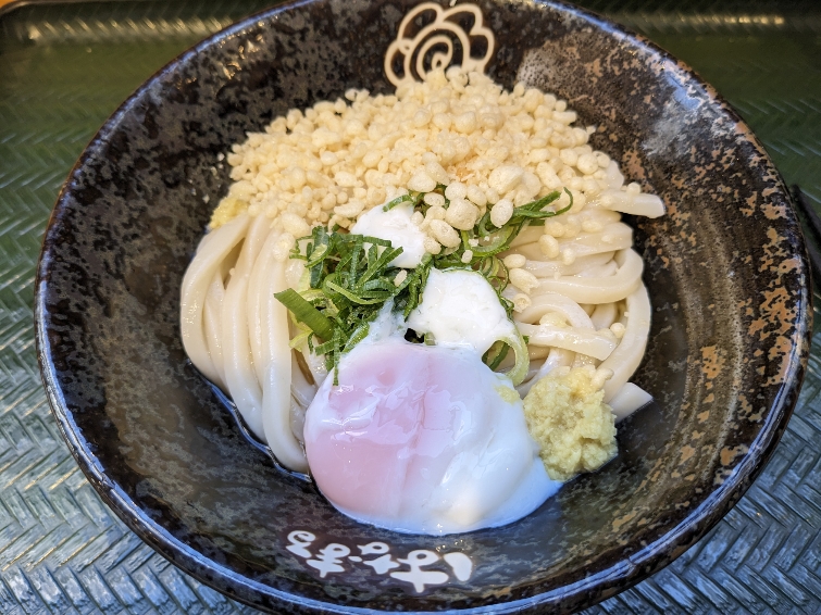 <はなまるうどん>温玉ぶっかけ 日進駅周辺の讃岐うどん--はなまるうどん イオン大宮店