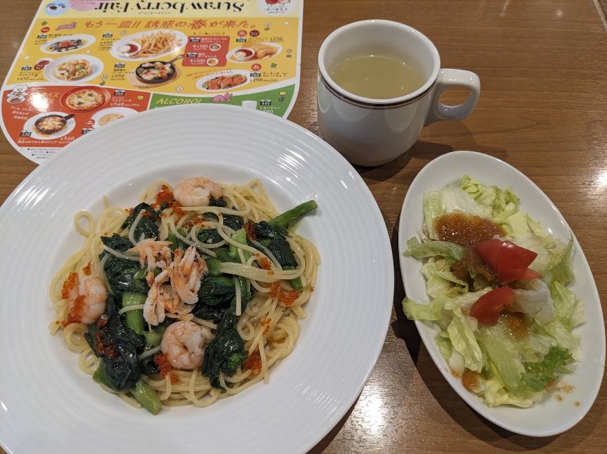 <ココス>アーリオ・オーリオパスタランチ 新羽駅周辺のファミレス--ココス 港北新羽駅前店