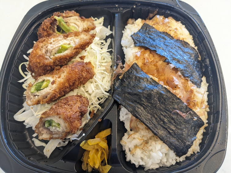 <キッチンオリジン>アスパラ豚巻きフライのり弁当 葛西駅周辺のお弁当・惣菜--キッチンオリジン 葛西南口店